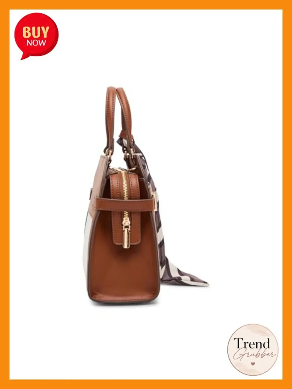 Anne Klein Belted Medium Satchel With Convertible Strap Tan Checkered